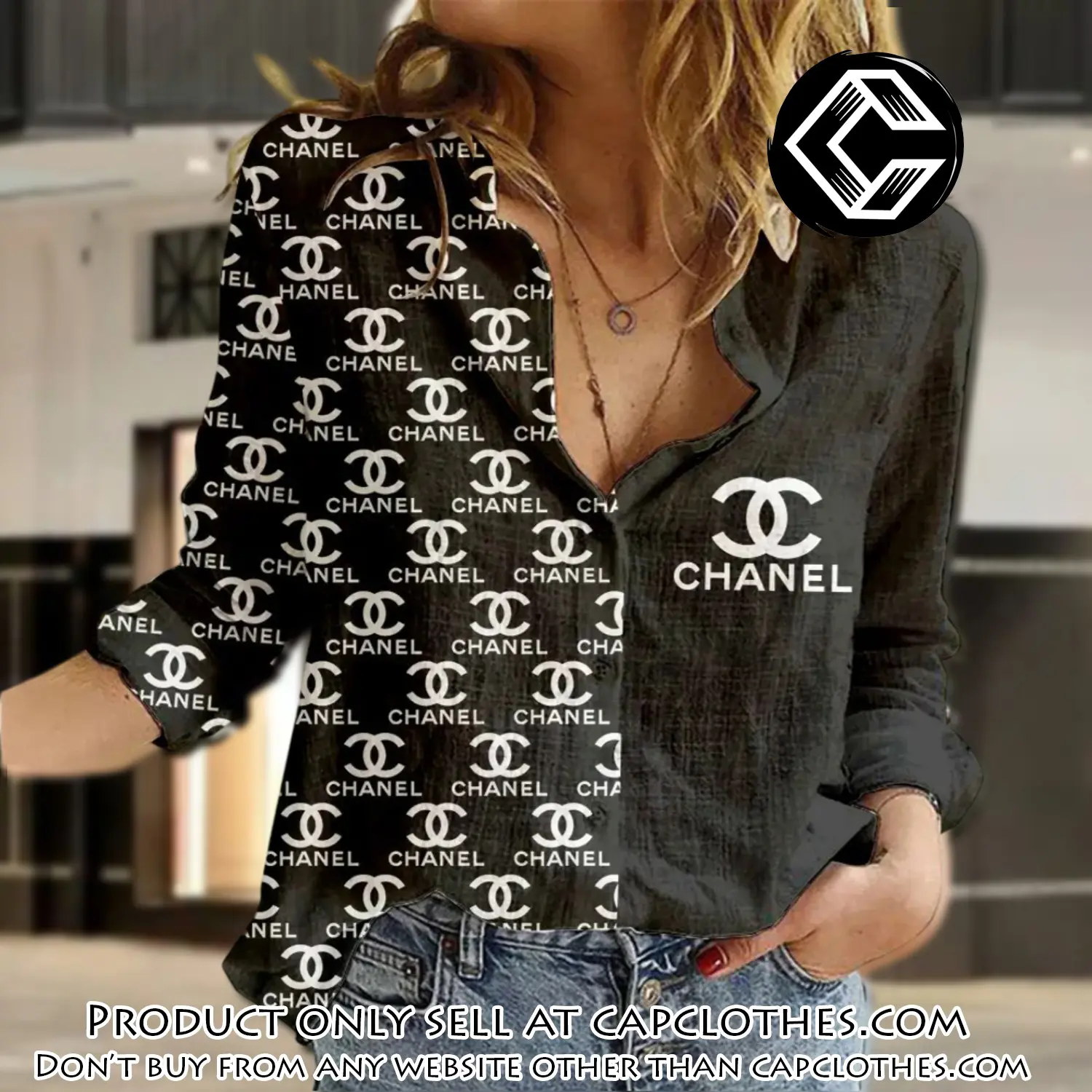 Chanel luxury women casual shirt linen shirt wcs1020 cc0058894